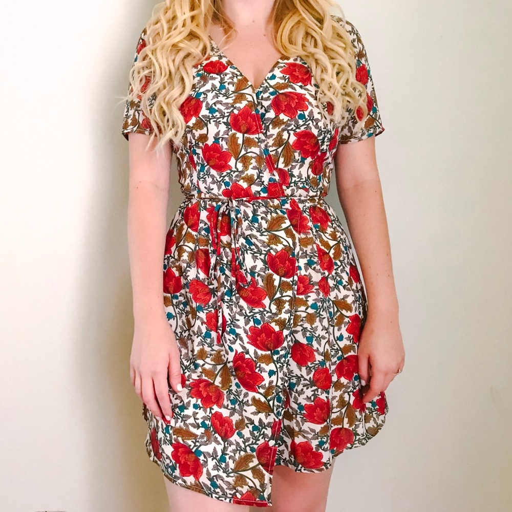 Floral Wrap Dress